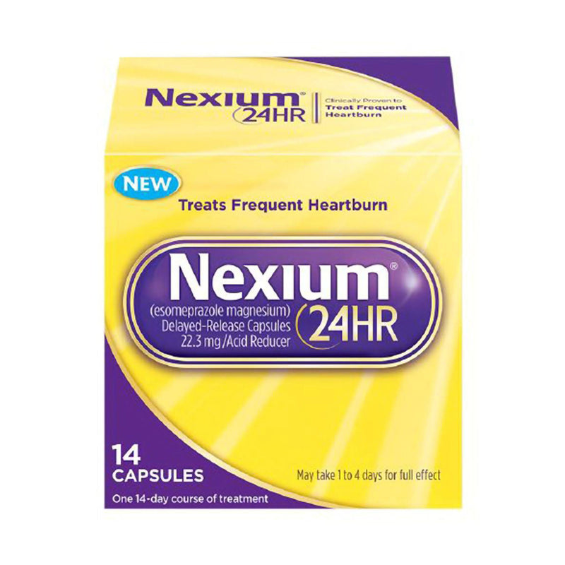 Nexium 24HR Esomeprazole Magnesium 20 mg Acid Reducer Capsules (Bottle of 14)