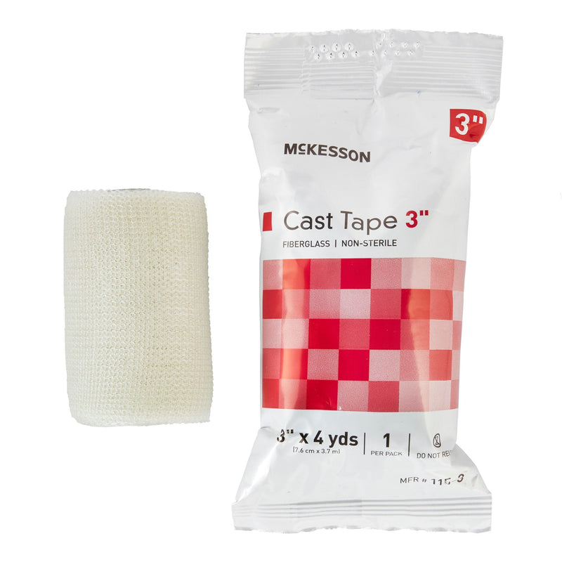 McKesson White Cast Tape, 3 Inch x 4 Yard (Box of 10 Rolls) 