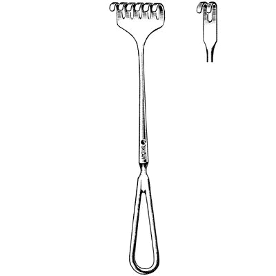 Sklar Volkman Retractor (USA) - 8-1/2", Blunt, 2 Prongs - 60-5502