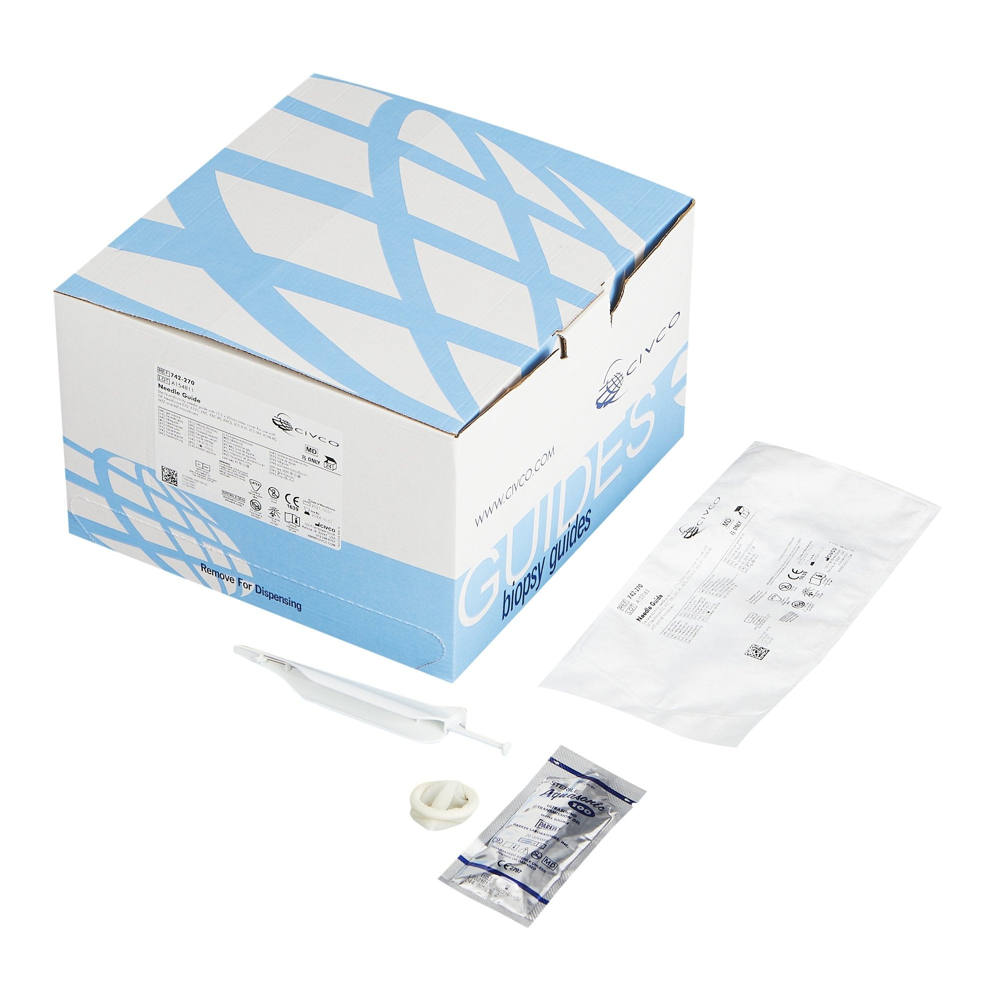 Endocavity Needle Guide 1.4 OD X 7.9 L Inch, Latex, Sterile, Disposable 