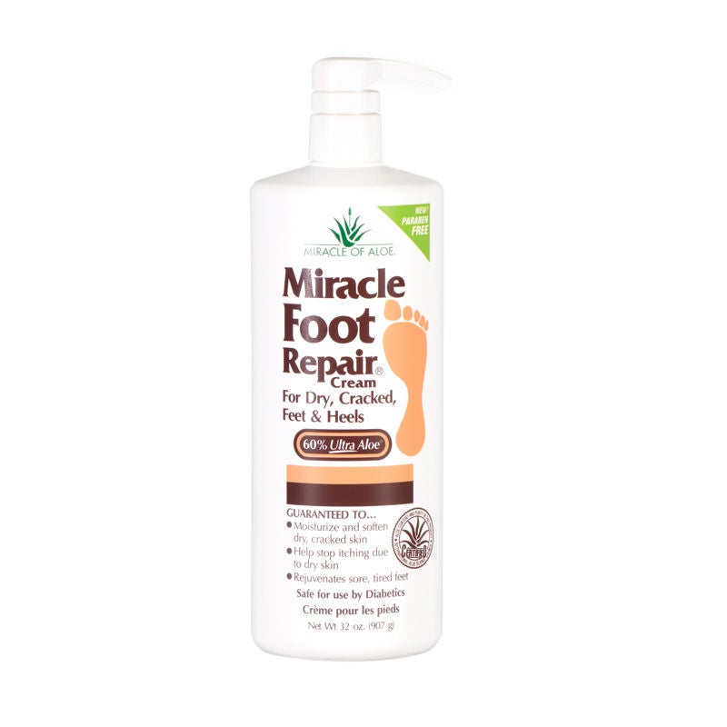 Foot Moisturizer Miracle Foot Repair 32 oz. Pump Bottle Menthol Scent Cream (Case of 12)