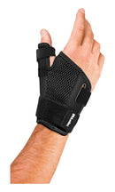 Mueller Sports Medicine Thumb Stabilizer Mueller Sport Care Adult One Size Fits Most D-Ring / Hook and Loop Strap Closure Left Hand Black 