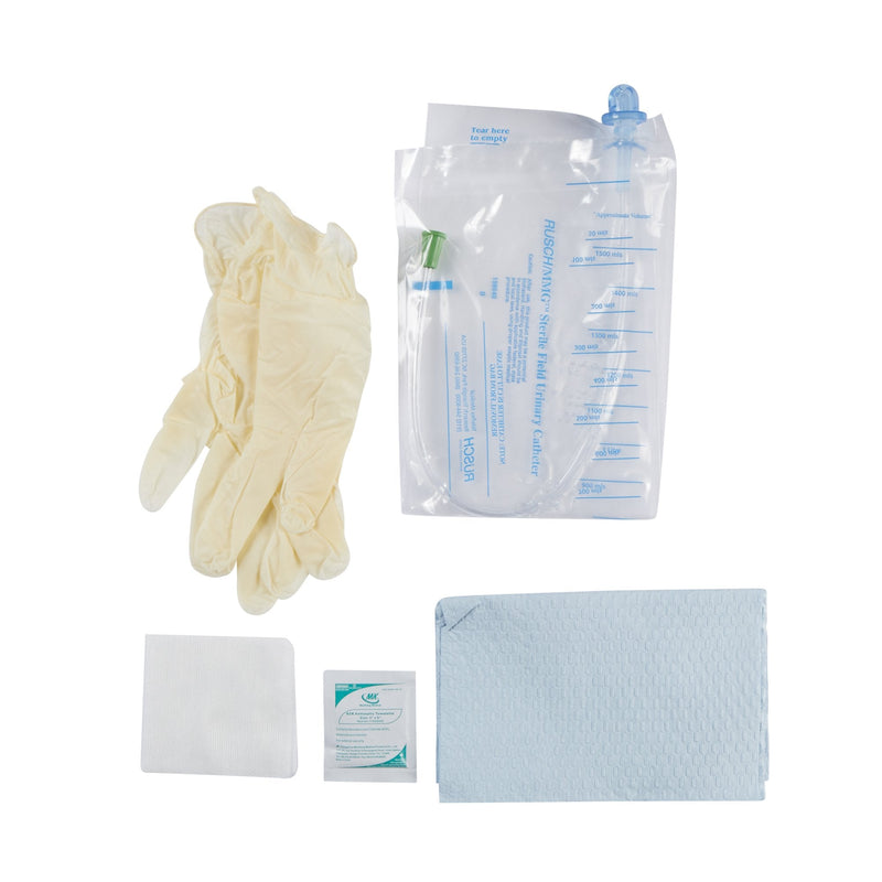 Intermittent Catheter Tray MMG Straight Tip 14 Fr. Without Balloon PVC 