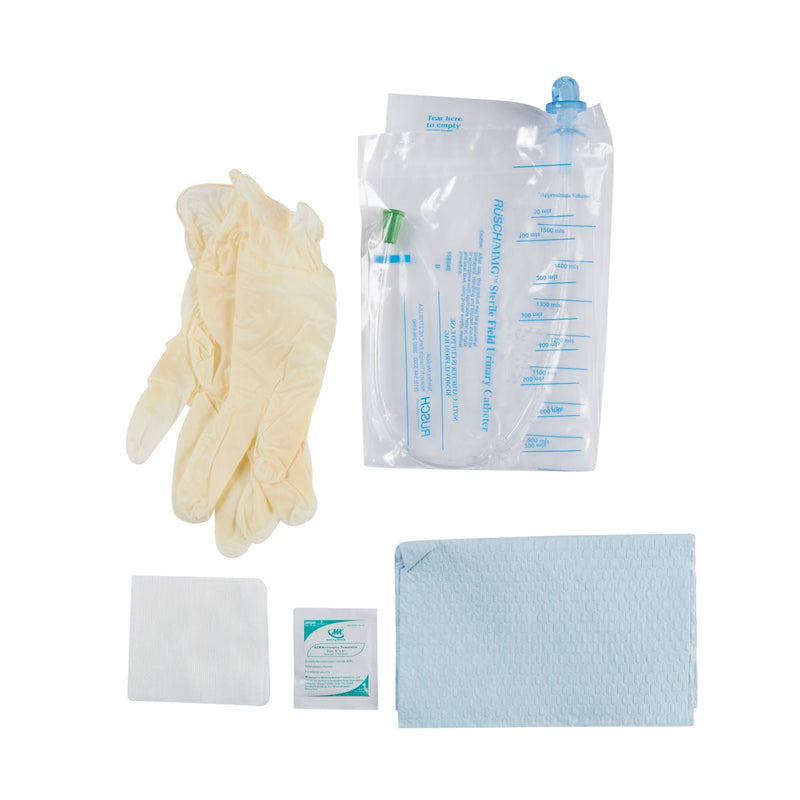 Intermittent Catheter Tray MMG Straight Tip 14 Fr. Without Balloon PVC (Case of 100)