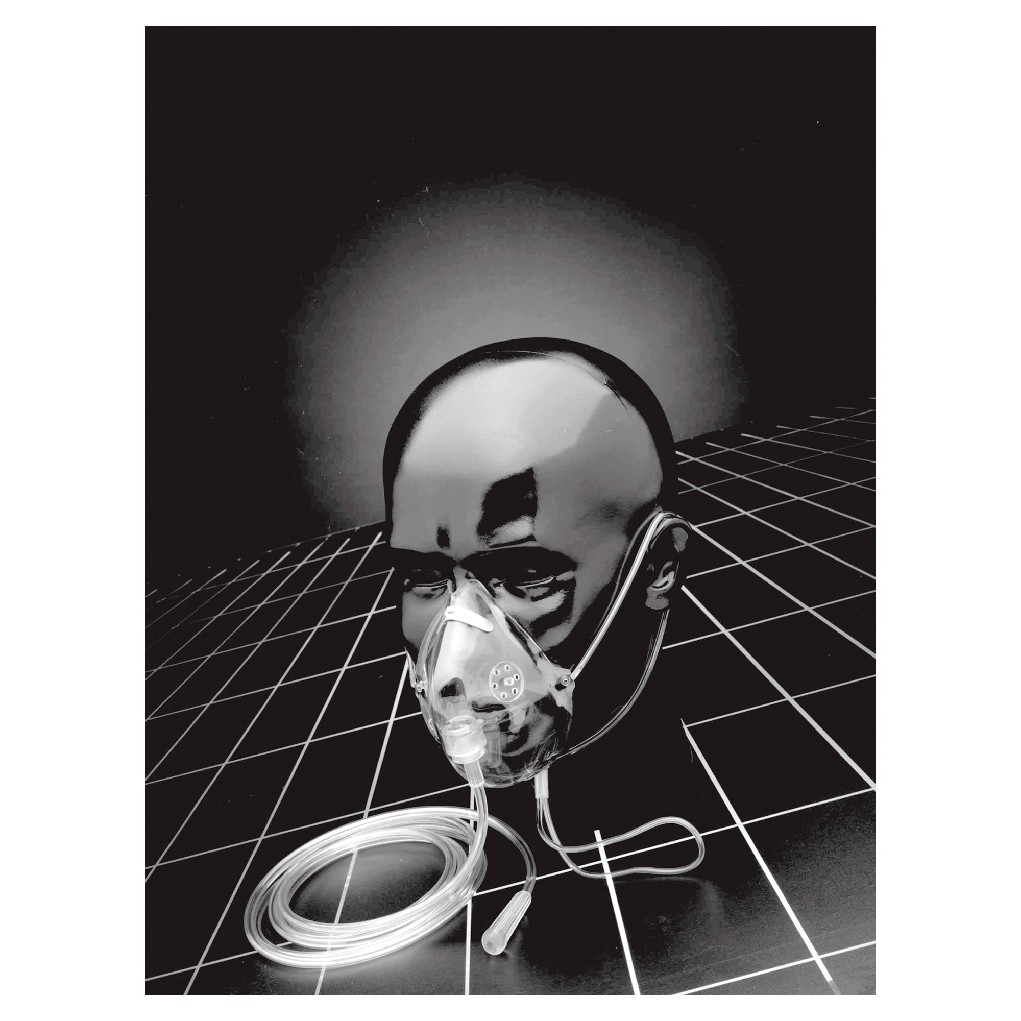 Oxygen Mask Salter Labs Elongated Style Adult One Size Fits Most Adjustable Head Strap / Nose Clip 
