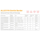 Allevyn Gentle Border Multisite, 17.1 x 17.9 Centimeter (Case of 60)