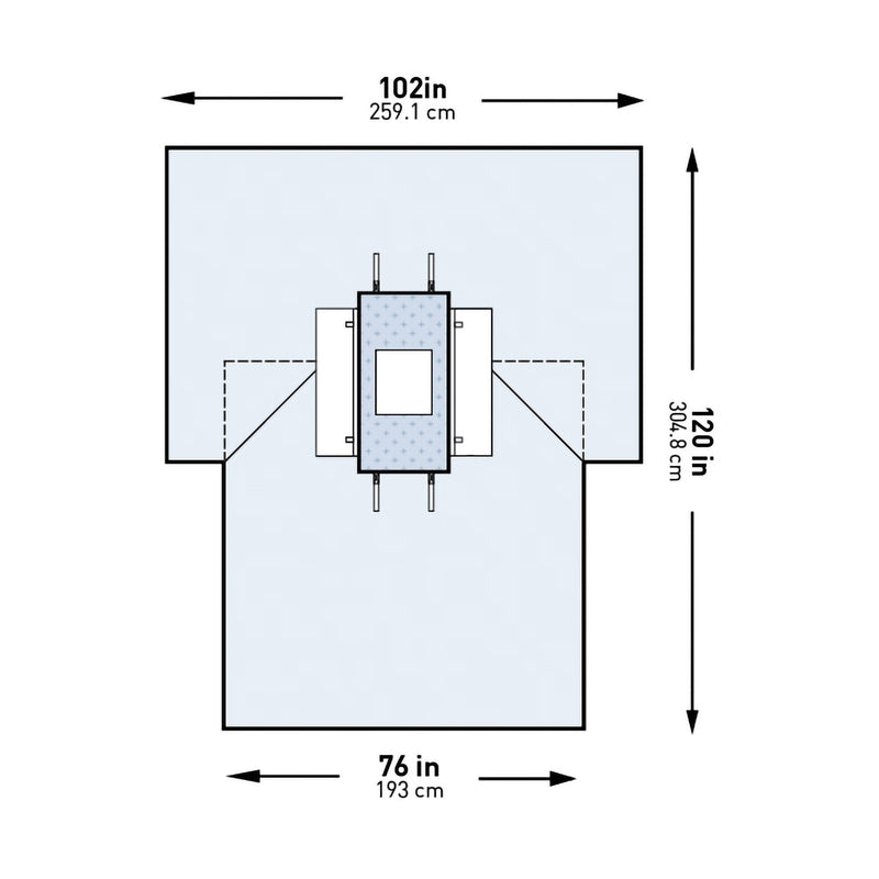 McKesson Sterile Laparotomy Drape, 102 x 76 x 120 Inch (Case of 10)
