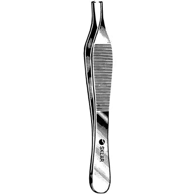 Sklar Adson Tissue Forceps - 4-3/4", Straight, 2x3 Teeth, Delicate - 47-2049 