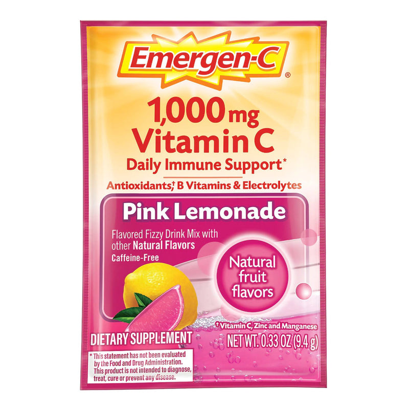Pfizer Emergen-C Vitamin C Daily Immune Support Drink Mix, Pink Lemonade Flavor (30/BX) 