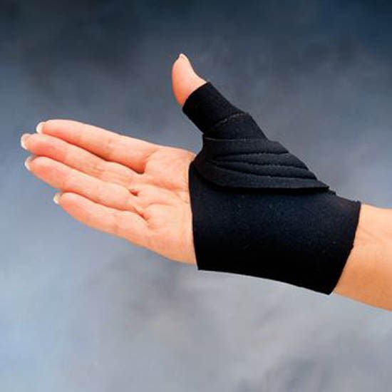 Thumb CMC Restriction Splint Comfort Cool Adult Large Wrap Around Strap Left Hand Black (Each) 