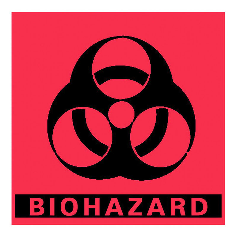 PDC Healthcare Barkley Biohazard Warning Label, 5 x 5 Inch