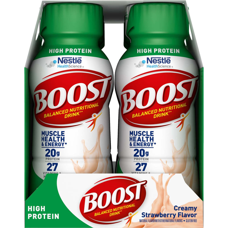 Boost High Protein Strawberry Complete Nutritional Drink, 8-ounce Bottle (Case of 24)