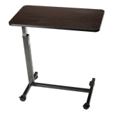 Dynarex Overbed Table Offset H Base - Gray/Cherry (28"-45") - 1pc/cs 
