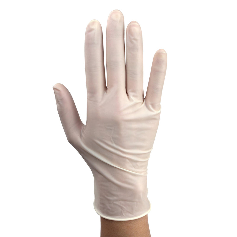 Dynarex Powder Free Plus Latex Exam Gloves - PolyLined - Small - 10/100/cs