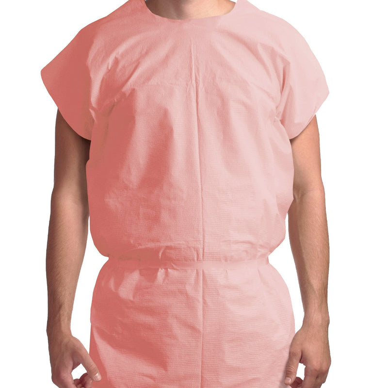 Dynarex Exam Gown  Exam Gown 3 ply T/P/T Universal (Mauve) - 50/cs