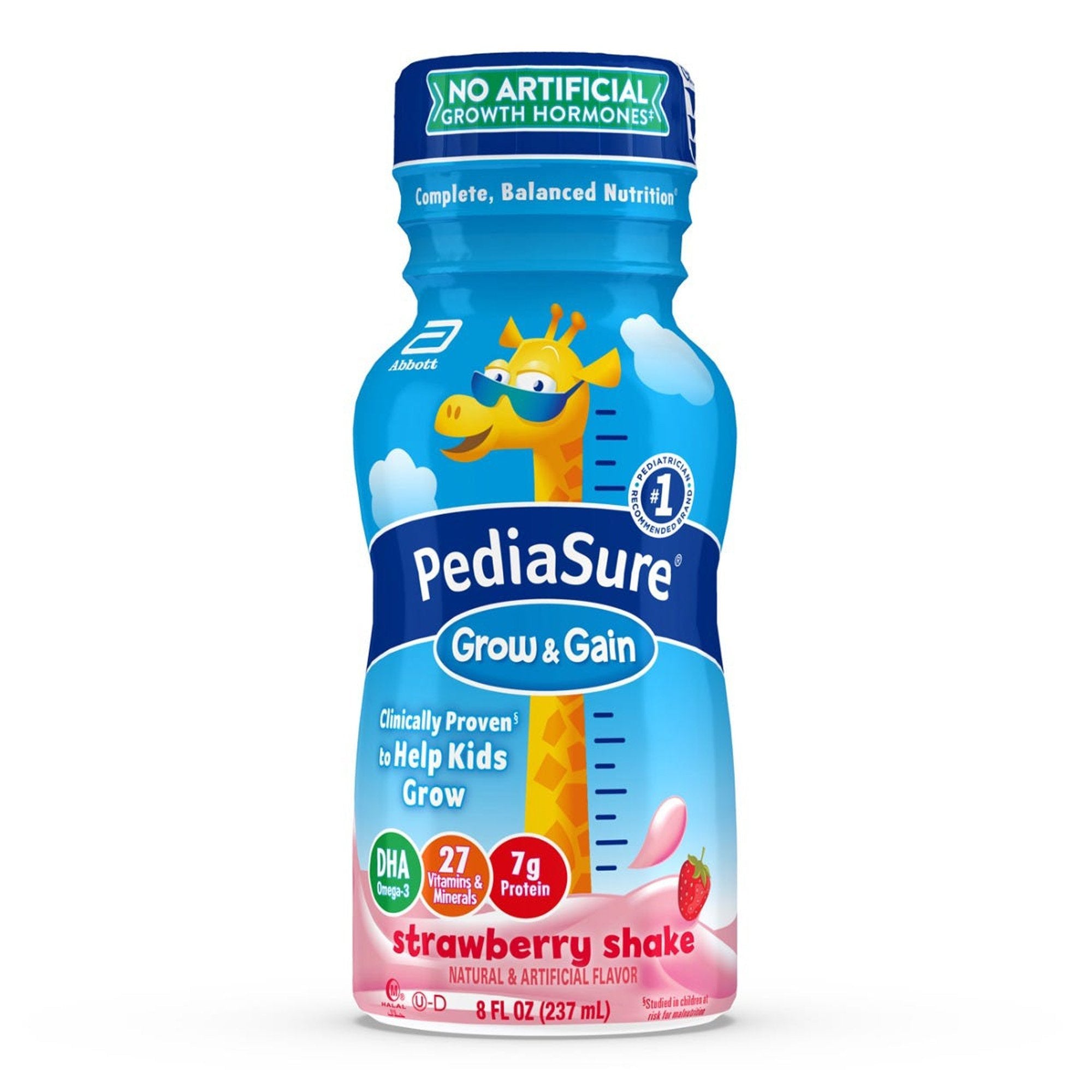 Pediatric Oral Supplement PediaSure Grow & Gain Shake Strawberry Flavor 8 oz. Bottle Liquid Calories 