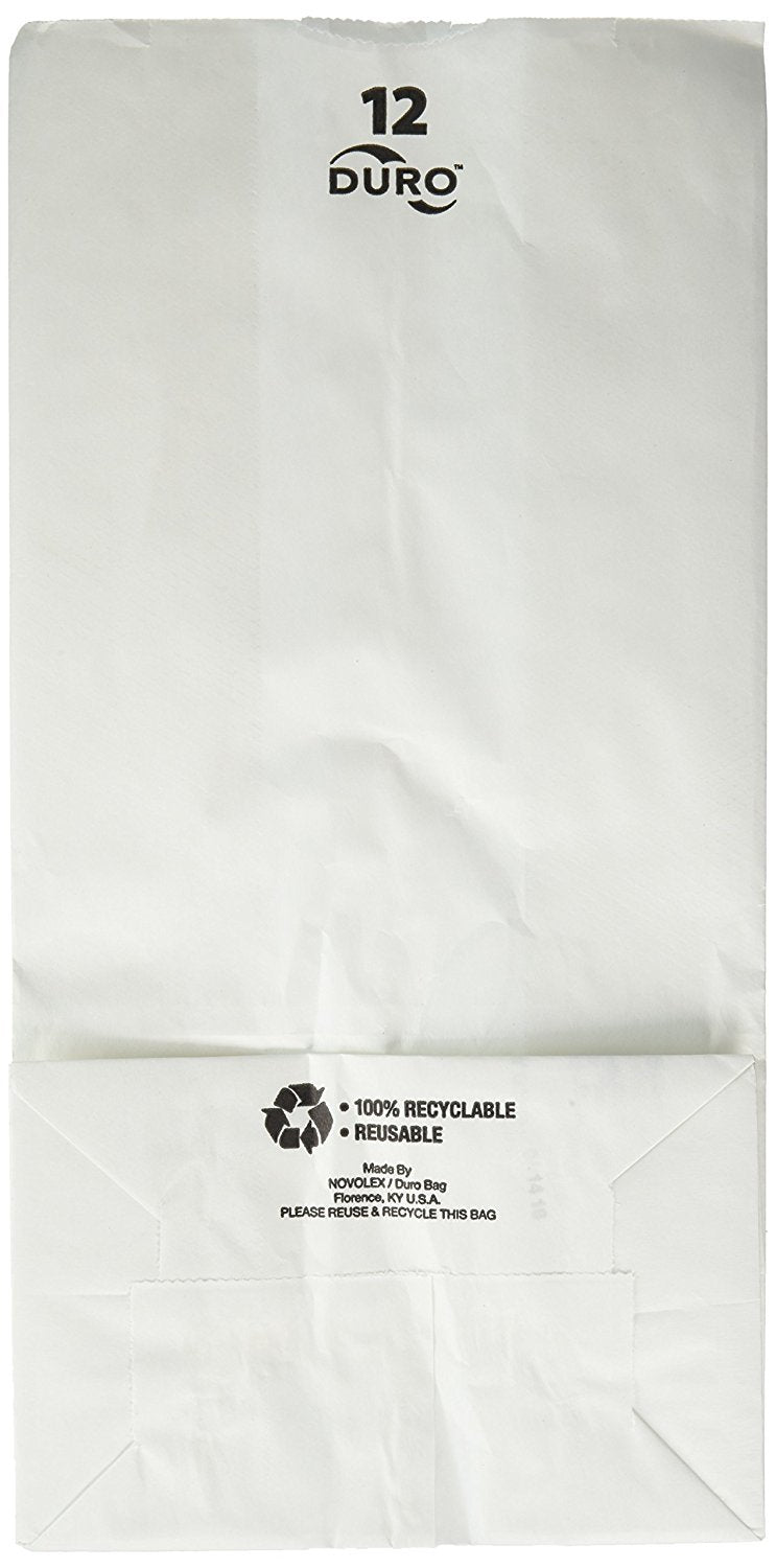 Grocery Bag Duro White Virgin Paper
