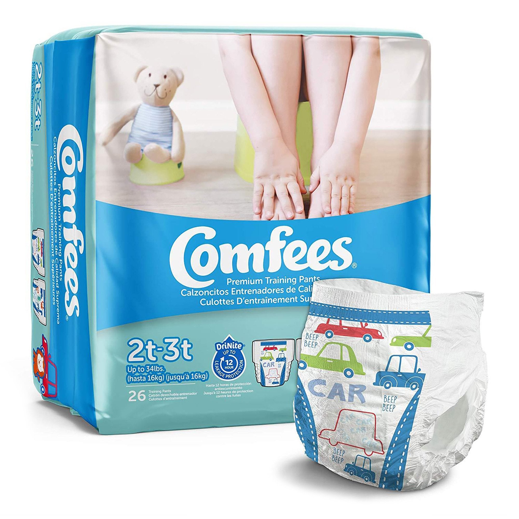 Attends Healthcare Products Attends Comfees Training Pants, 12-Hour Protection, Male Toddler (156/CS)