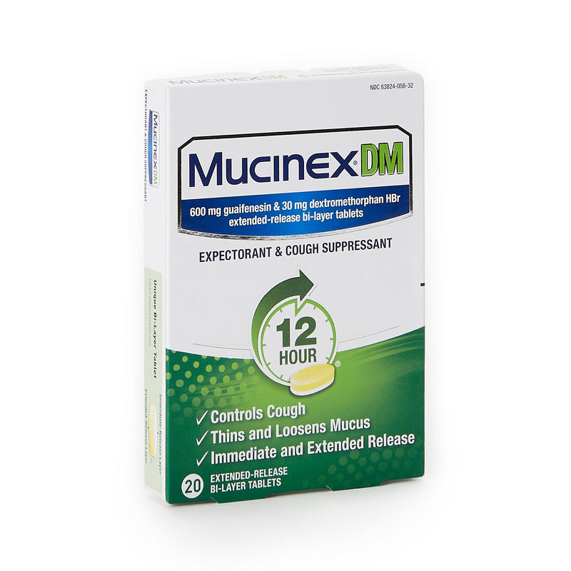 Mucinex DM Expectorant & Cough Suppressant Extended-Release Bi-Layer Tablet (Box of 20)