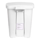 McKesson Waste Can with Step-On Pedal, Plastic, White, 14.37 x 15.16 x 18.9 Inch 