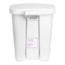 McKesson Waste Can with Step-On Pedal, Plastic, White, 14.37 x 15.16 x 18.9 Inch (Case)