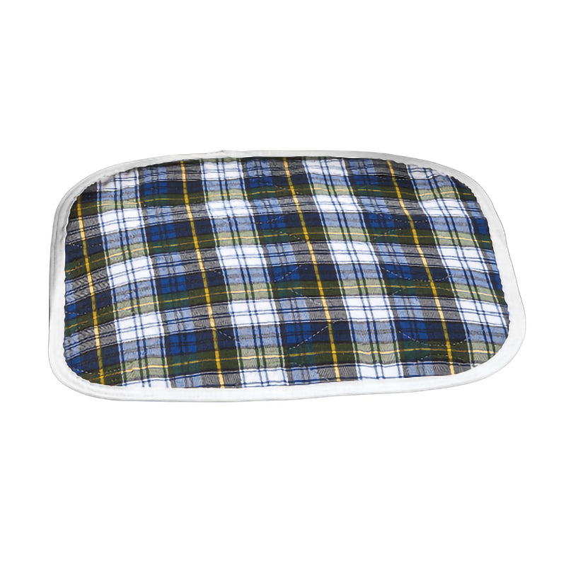 CareFor Deluxe Green Plaid Reusable Chair Pad, 18 x 18 Inch (Each)