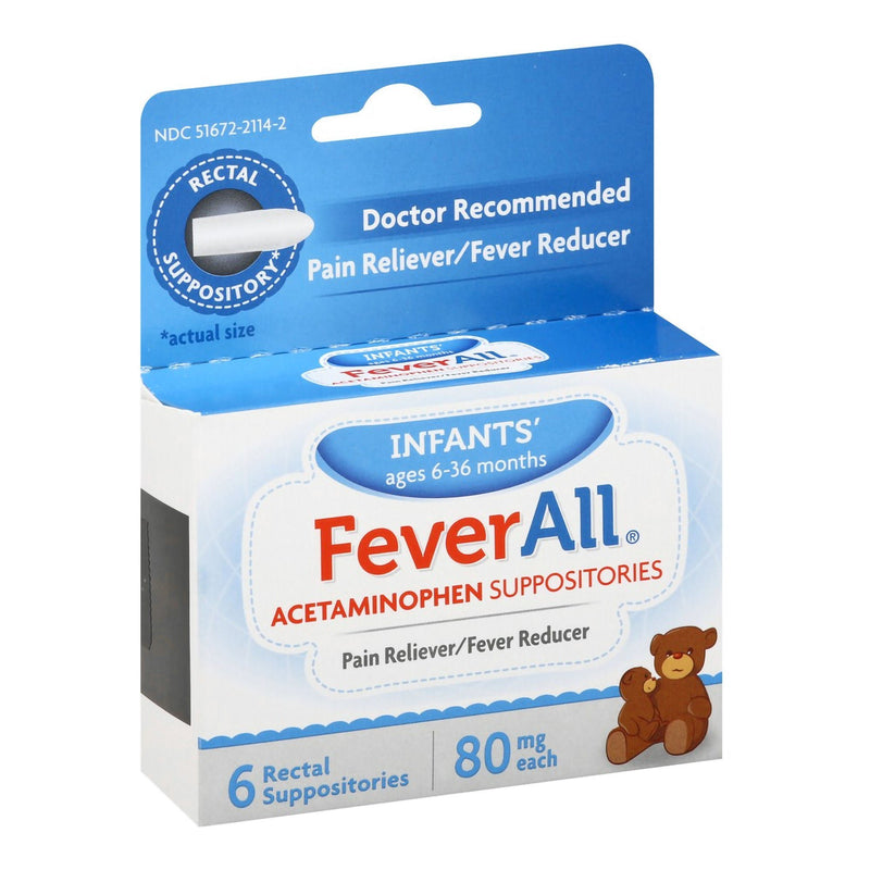 FeverAll Acetaminophen Infants' Pain Relief (Box of 6)