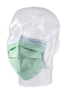 MASK SURGCAL COMFORTPLS GREENW/STRETCH TIES NS 50/BX 5BX/CS