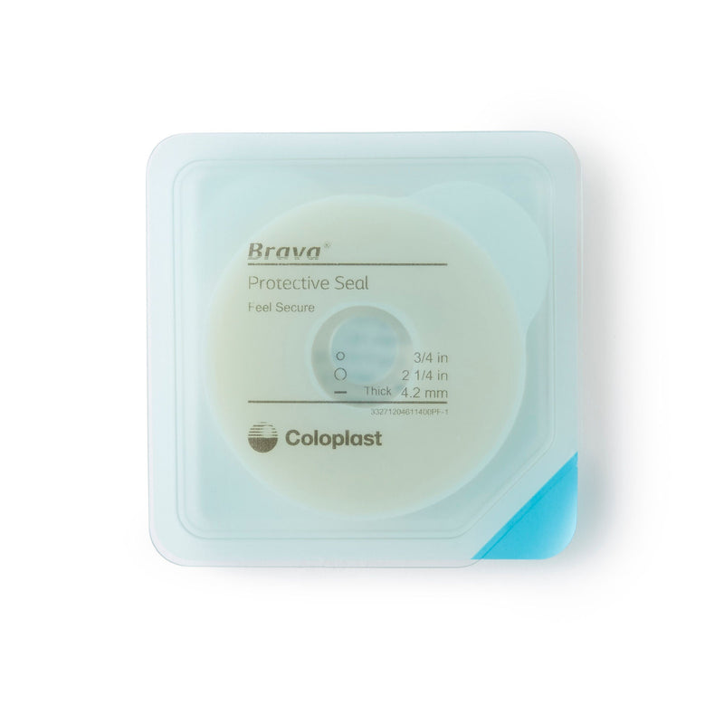 Ostomy Seal Brava Thick 3/4 Inch (18mm) Stoma 2-1/4 Inch (57 mm) 4.2mm Thick For Use with Ostomy Pouch (Box of 10)