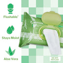 McKesson Flushable* Wet Wipes - Unscented, 96 Wet Wipes per Pack (Case of 576)