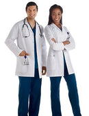 Encompass Group White Swan Meta Men'S 38" 6-Pocket Lab Coat