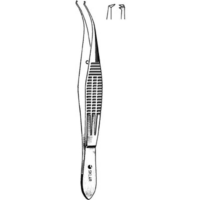 Suture Forceps Sklar Castroviejo-Colibri 4-1/4 Inch Length OR / Surgical Grade German Stainless Steel NonSterile NonLocking Thumb Handle Curved Extra Delicate, Sharp Smooth Tips (Case of 20)