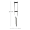 McKesson Underarm Crutches for Adults 5'2" – 5'10" (Case of 8 Pairs)
