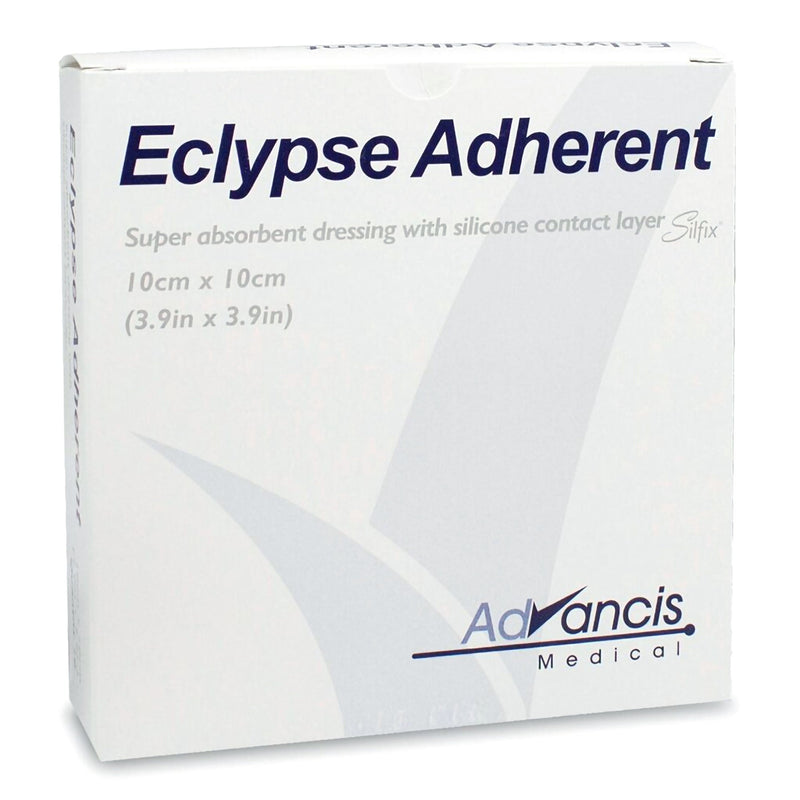 Eclypse Adherent Super Absorbent Wound Dressing, 4 x 4 Inch (Box of 10)