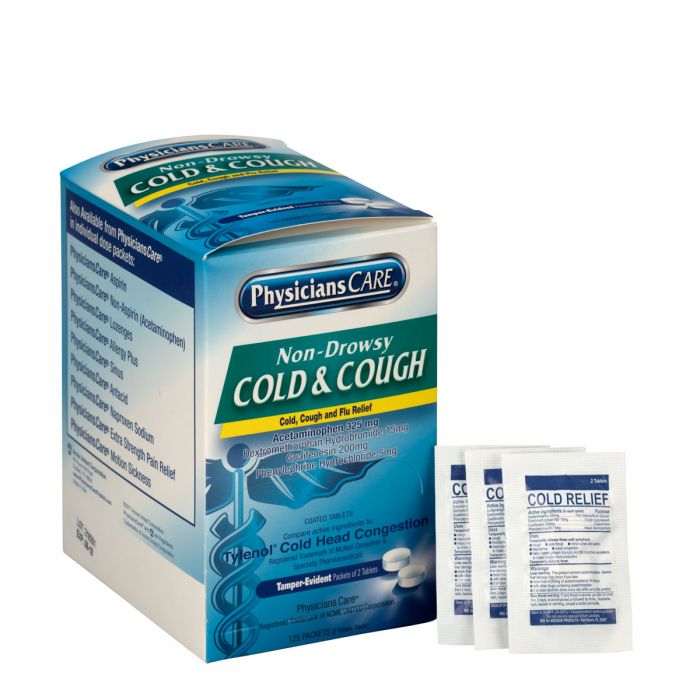 Acme United PhysiciansCare Cold & Cough, 125x2/box 