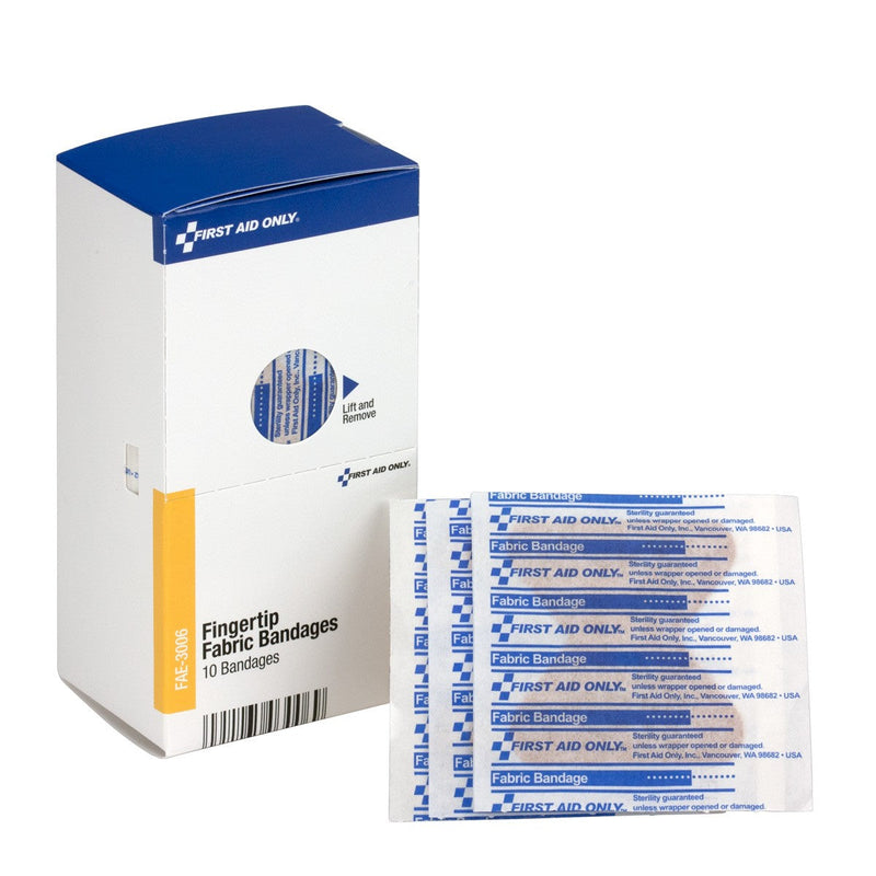Acme United Smart Compliance Boxed Refill Fabric Fingertip Bandages, 10/box
