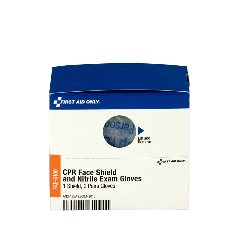 Acme United Smart Compliance Boxed Refill CPR Mask, 4 Nitrile Gloves