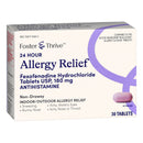 Foster & Thrive 24 Hour Allergy Relief Fexofenadine HCl USP 180 mg Tablets (Box of 30)