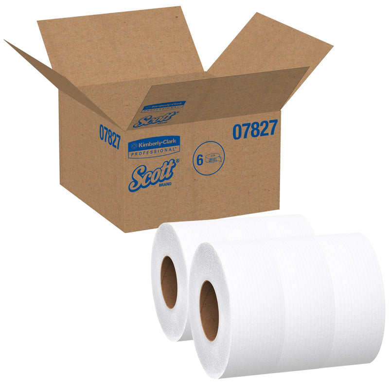 Toilet Tissue Scott Essential JRT Extra Long White 2-Ply Jumbo Size Cored Roll Continuous Sheet 3-11/20 Inch X 2000 Foot (Case of 12000)