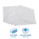 Trash Bag Boardwalk 60 gal. 0.70 mil 38 X 58 Inch White Industrial Strength Star Seal Bottom Flat Pack (100/CS)