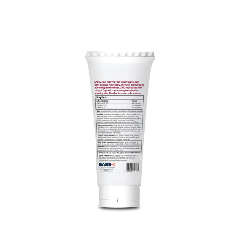 EASE-Z Diabetics' Foot Cream for Neuropathy and Nerve Pain, 3-ounce Tube (12/CS)