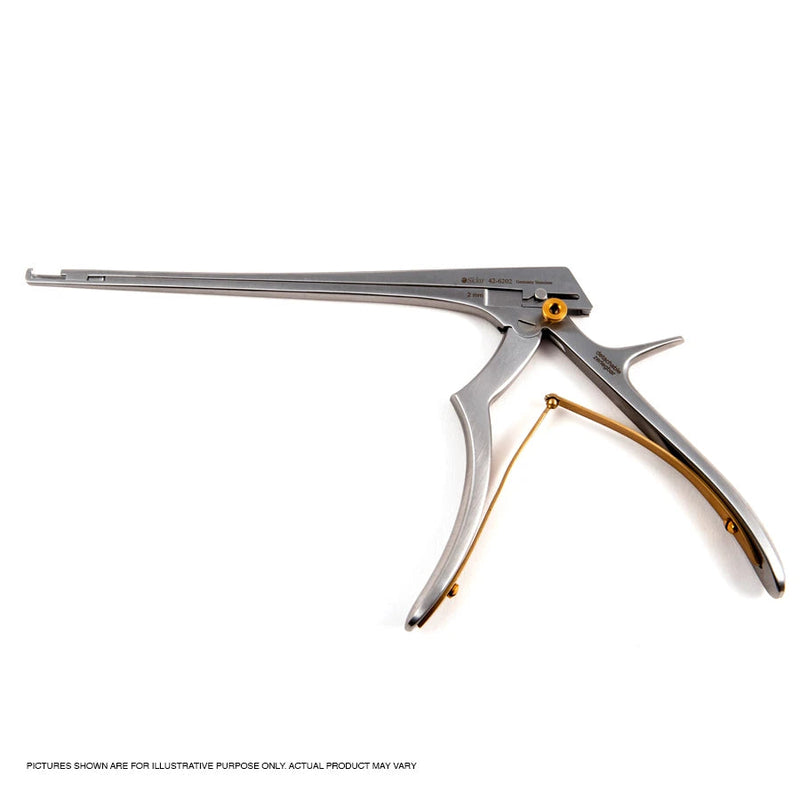 Sklar Kerrison Rongeur - 8", Detachable Shaft, Upwards Cutting (90°), 3mm Tip, Thin Footplate, Titanium Nitride Coated - 42-6513 