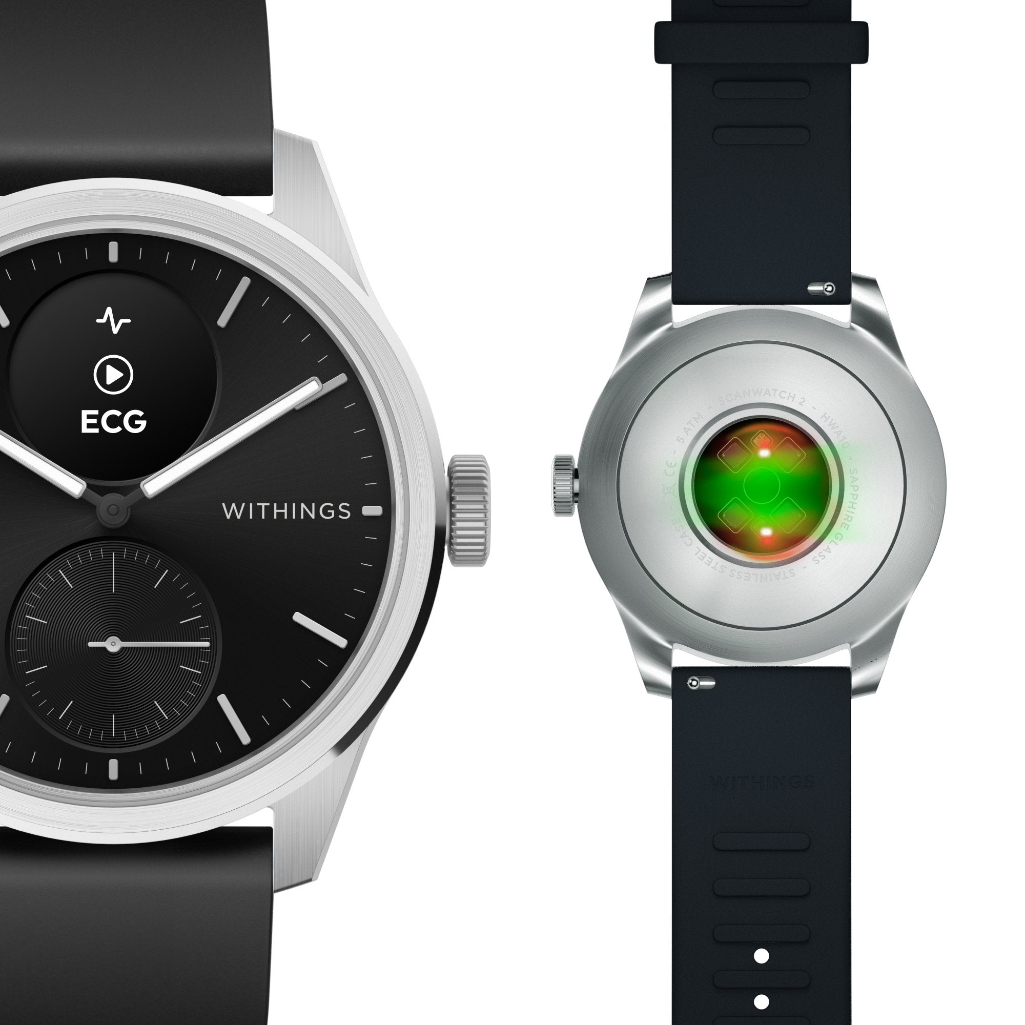 Withings Inc Withings ScanWatch 2 Smart Watch, 42mm, Black 