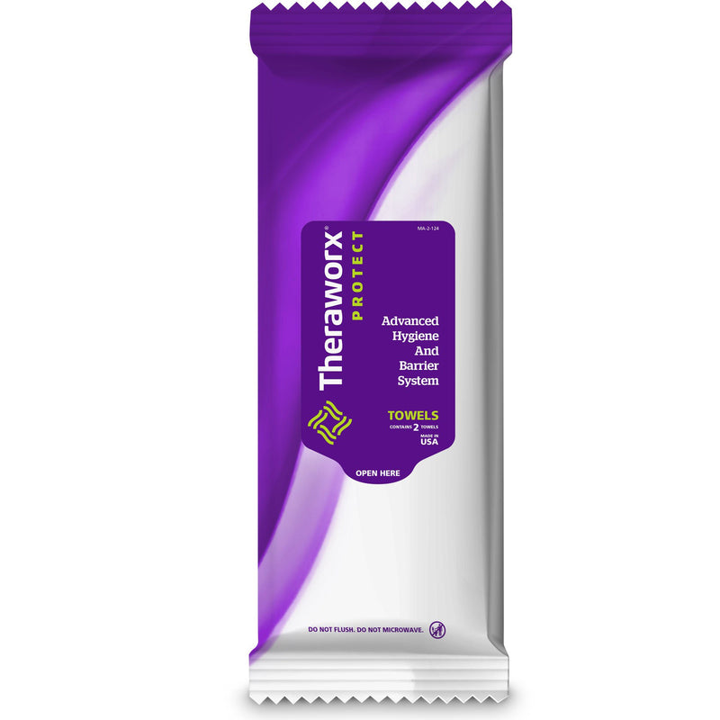 Theraworx Lavender Scent Bath Wipe, 2 Count (Case of 100)