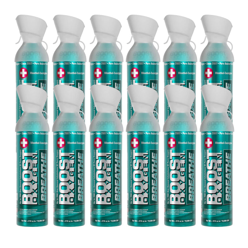 Boost Oxygen for Respiratory Support, Menthol-Eucalyptus Aroma, 10L Canister (Case of 12)