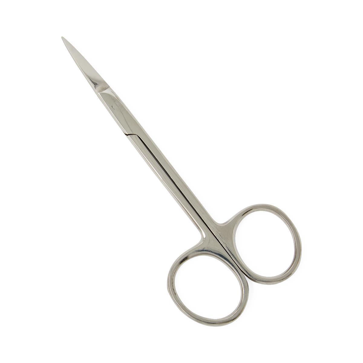 Medline Iris Scissors Centurion 4-1/2 Inch Length Floor / Office Grade Stainless Steel Sterile Finger Ring Handle Straight Sharp Tip / Sharp Tip (66155 / CS)