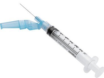NEEDLE SAFETY HYPO 22X1.5 W/3CCLUER LOCK SYRINGE 50/BX 8BX/CS