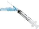 NEEDLE SAFETY HYPO 22X1.5 W/3CCLUER LOCK SYRINGE 50/BX 8BX/CS