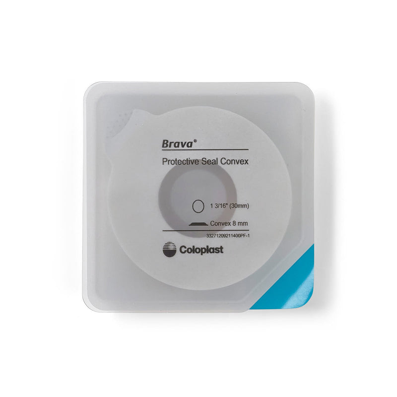 Ostomy Seal Brava Convex, Starter Hole 1-3/16 Inch (30mm) For Use with Ostomy Pouch (Box of 10)