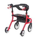 Drive DeVilbiss Healthcare 4 Wheel Rollator drive Nitro Sprint Red Folding Aluminum Frame 